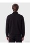 Black Loose Fit Men's Zippered Sweatshirt - 3