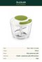 Drawstring Hand Chopper Green 700 ml Manual Chopper with Triple Steel Blades Onion Garlic Chopper - 4