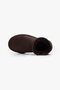 Women's Black Short Suede Boots with Fur Inside, Black Textile - 4