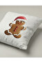 Running Gingerbread Cookie Patterned Cushion Cover 358 – Gingerbread Run Design 45X45 cm - 3