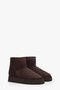 Women's Black Short Suede Boots with Fur Inside, Black Textile - 3