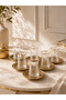 12 Piece Lara Gold Gilded Tea Cup and Titanium Coated Gold Tea Plate Premium Set for 6 People - 2