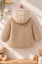 New Season Wind and Rain Resistant Two-Color Hooded Unisex Children's Winter Coat with Pockets - 3