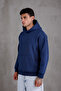 KAPÜSONLU BASIC SWEATSHIRT INDIGO MAVİSİ - 6