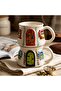 Relief Pattern 15 Different Models 2-Piece Mug, Hand-Crafted, 2D 360 Degree Patterned - 2