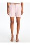 Texx Store Quality Lcw Vision Pink Women's Shorts with Waist Belt - 2