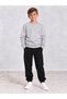 Boys' School Sweatpants Black Rubber Cuffed Pockets Daily Comfortable Children's Sweatpants