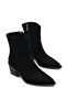 Women's Thick Heeled Boots Black Suede