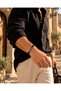 Torino Men's Stainless Steel Black Silver Detailed Bracelet - 2