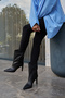 Galini Women's Black Genuine Leather Heel Booties - 4