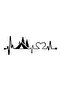 Camping Heartbeat Sticker 25X9 cm Black - 2