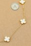 Steel Necklace - White Clover Stone Double-Sided 316L Steel Necklace, Non-Tarnishable, Non-Fading, 42+5cm - 2