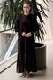 Missdalida Knitted Technique Solid Color Long Knitwear Dress - 2