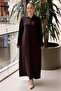 Missdalida Solid Color Knitwear Dress with Ankle Detail - 2