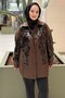Sequined Embroidered Suede Jacket