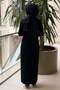 Missdalida Solid Color Knitwear Dress with Ankle Detail - 3