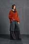 Brown Orange Slogan Oversize Cardigan 18062 - 4