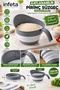 Gray 2250 ml Foldable Rice Strainer Mashrafa Model with Handle 19X26 cm - 5