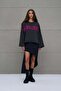 Anthracite Printed Oversize Sweater 18057 - 3