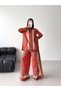 Floral Patterned Linen Hijab Double Set (Shirt & Pants) - 25040 - 3