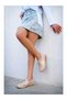 Double Striped Women's Sports Shoes Sneaker Beige White - 2