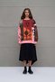 Multicolor Printed Oversize Sweatshirt 18219 - 3