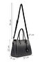 Women's Black Long Strap Printed Shoulder Bag Ab150003Sb - 5