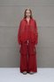 Burgundy Zippered Oversize Sweatshirt 18038 - 4