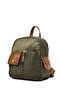 Women's Green Fabric Backpack Ab150008Kk - 7