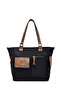 Women's Black Long Strap Fabric Shoulder Bag Ab150006Kk - 6