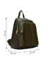 Women's Khaki Casual Backpack Ab100022Ks - 5