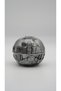 Gift Istanbul Silhouette Decorative Metal Globe with Lid Silver Color Ashtray 5X5 cm - 6