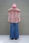 Pink Fur Look Oversize Short Jacket 18290 - 5
