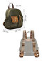 Women's Green Fabric Backpack Ab150008Kk - 5