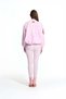 Pink Short Zippered Ribbed Jacket with Pocket Detail 19050 - 6