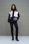 Black Pink White Oversize Pilot Jacket 18235