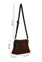 Women's Brown Long Strap Suede Crossbody Bag Ab100001Ks - 5