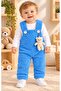 Baby Boy Winter Welsoft Teddy Bear Long Sleeve 2-Piece Baby Salopet Jumpsuit Set
