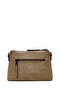 Women's Camel Long Strap Suede Crossbody Bag Ab100001Ks - 3