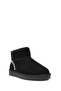 Women's Black Fur Detailed Suede Leather Teddy Boots Wf565000Ds - 8