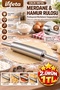 40 cm Stainless Steel Rolling Pin 21 cm Metal Dough Roller with Ergonomic Handle