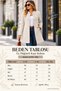 Women's Imported Cashmere Coat Long Sleeve Collared Lined Buttoned Front - 6
