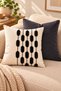 Melodi Punch Embroidered 2-Piece Throw Pillow Cover Set |   Zippered 42X42 cm |   Modern Sofa Throw Pillow with Pattern, Decorative - 2