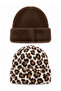 Women's Furry Soft Plush Leopard Beanie
