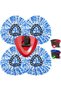 Mop Head Replacement, 4 Pcs Spin Mop Replacement Head Compatible with O Cedar RinseClean Dual System