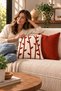Punch Embroidered 2-Piece Throw Pillow Cover Set |   Zippered 42X42 cm |   Modern Sofa Cushion |   Ivy Patterned, Decorative - 4