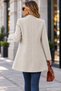 Women's Imported Cashmere Coat Long Sleeve Collared Lined Buttoned Front - 4