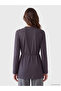 Vizyon New Season Anthracite Crew Neck Women's Sweatshirt Tunic - 4