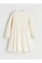 Two Mt Shop Quality Lcw Kids Ecru Knitwear Floral Girls' Dress - 5