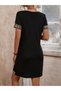 Women's Short Sleeve V-Neck Mini Crepe Dress - 4